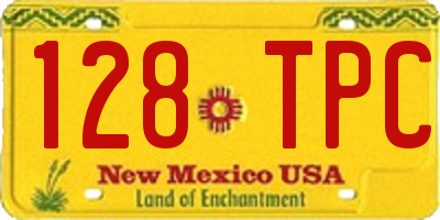 NM license plate 128TPC