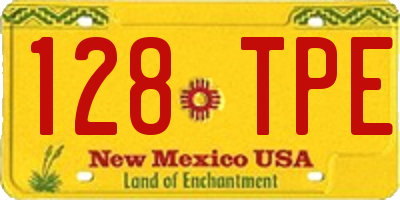 NM license plate 128TPE