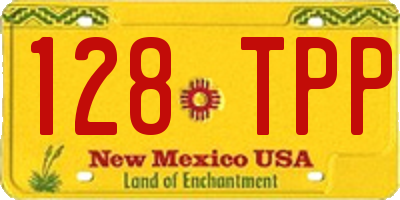 NM license plate 128TPP