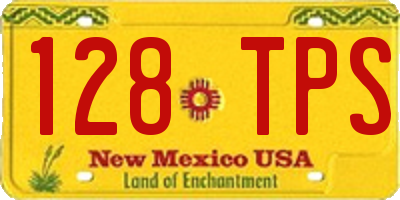 NM license plate 128TPS