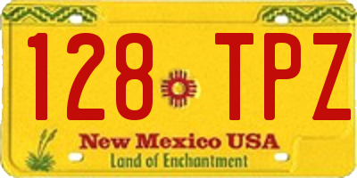 NM license plate 128TPZ