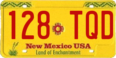 NM license plate 128TQD