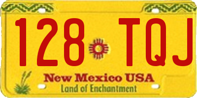 NM license plate 128TQJ