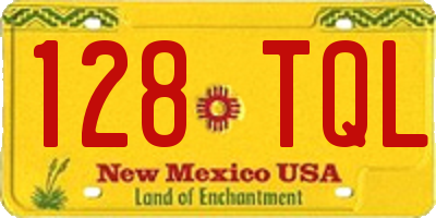 NM license plate 128TQL