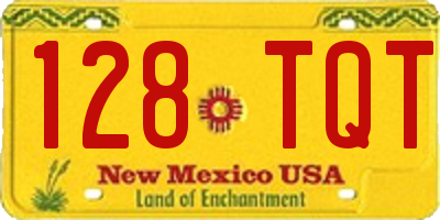 NM license plate 128TQT