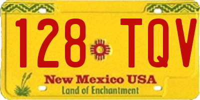NM license plate 128TQV