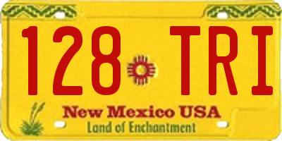 NM license plate 128TRI