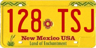 NM license plate 128TSJ