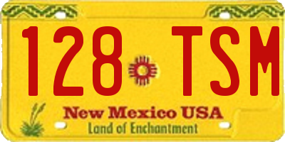 NM license plate 128TSM