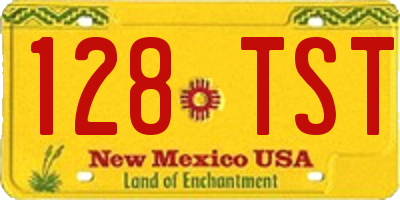 NM license plate 128TST
