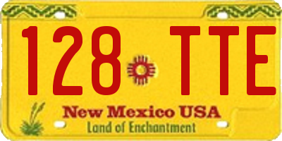 NM license plate 128TTE
