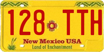 NM license plate 128TTH