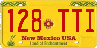 NM license plate 128TTI