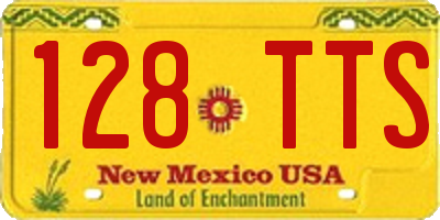NM license plate 128TTS