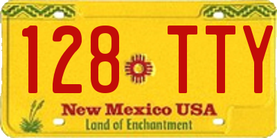 NM license plate 128TTY
