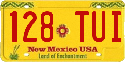 NM license plate 128TUI