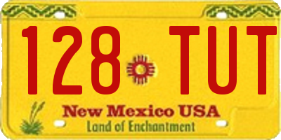 NM license plate 128TUT