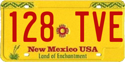 NM license plate 128TVE