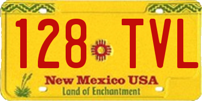 NM license plate 128TVL