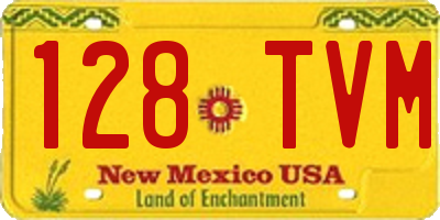 NM license plate 128TVM