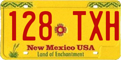 NM license plate 128TXH