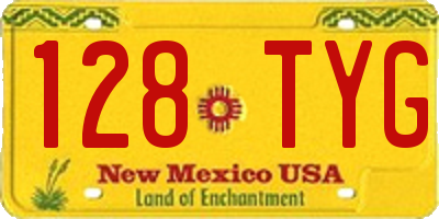NM license plate 128TYG