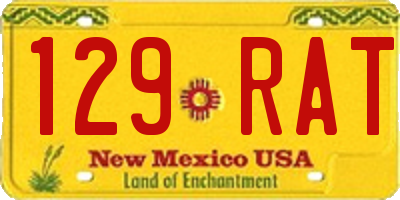 NM license plate 129RAT