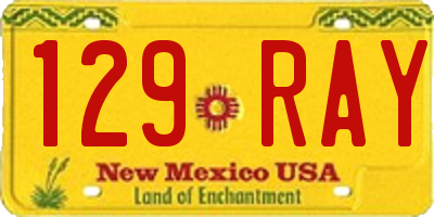 NM license plate 129RAY