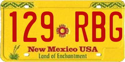 NM license plate 129RBG