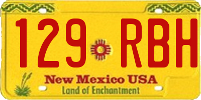 NM license plate 129RBH
