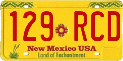 NM license plate 129RCD