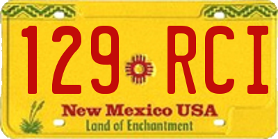 NM license plate 129RCI
