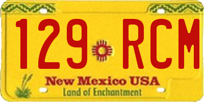 NM license plate 129RCM