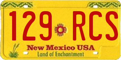 NM license plate 129RCS