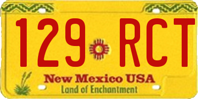 NM license plate 129RCT