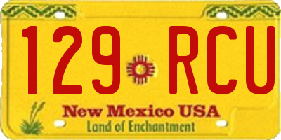 NM license plate 129RCU