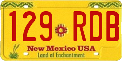 NM license plate 129RDB