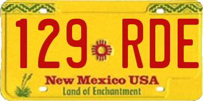 NM license plate 129RDE