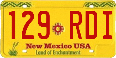 NM license plate 129RDI