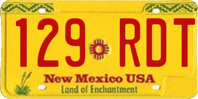 NM license plate 129RDT
