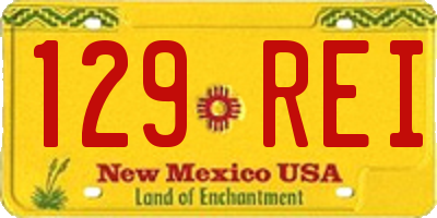NM license plate 129REI