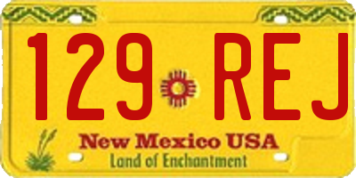 NM license plate 129REJ