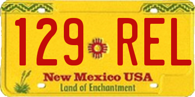 NM license plate 129REL