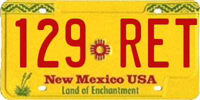 NM license plate 129RET