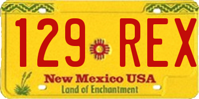 NM license plate 129REX