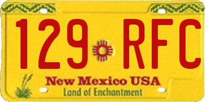 NM license plate 129RFC