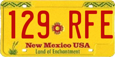 NM license plate 129RFE