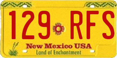 NM license plate 129RFS