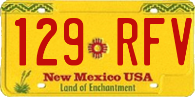 NM license plate 129RFV