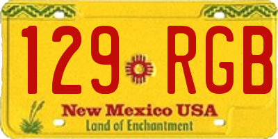 NM license plate 129RGB